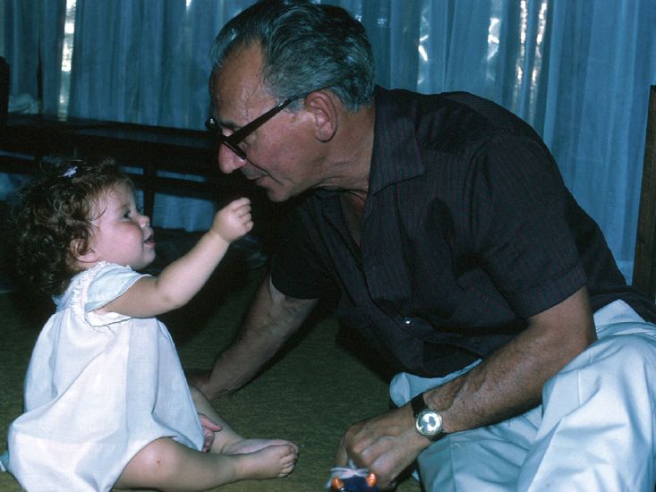 Anita playing with her Granddad